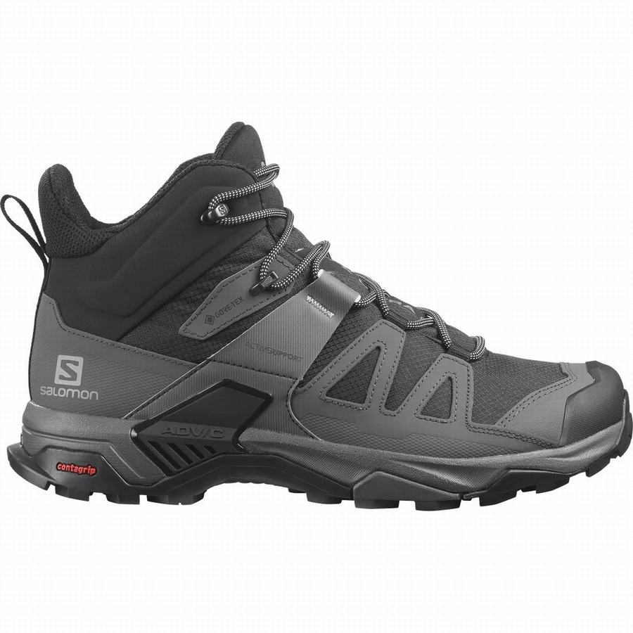 Trekové Boty Salomon X Ultra 4 Mid Wide Gore-tex Pánské Černé [ZMA180FO]